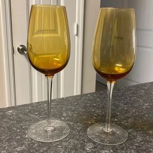 Pier 1 Decorative Wine Glasses